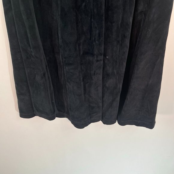 Vintage TiBuron Womens Black Velvet Cotton Poly Blend Pleated Skirt Size XL - Picture 4 of 10
